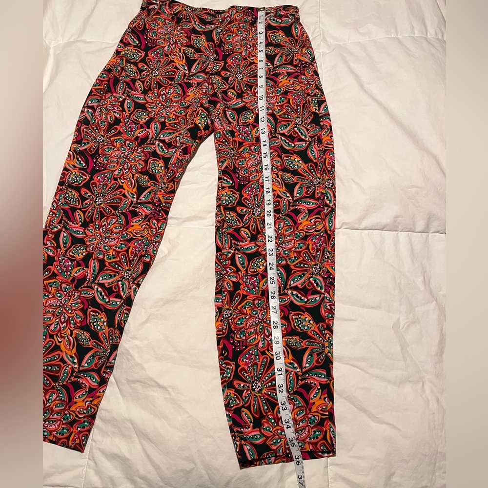 Women’s J.Crew High Waist Jamie Pant Floral Print Size 8 Ankle With Pockets - Picture 3 of 11